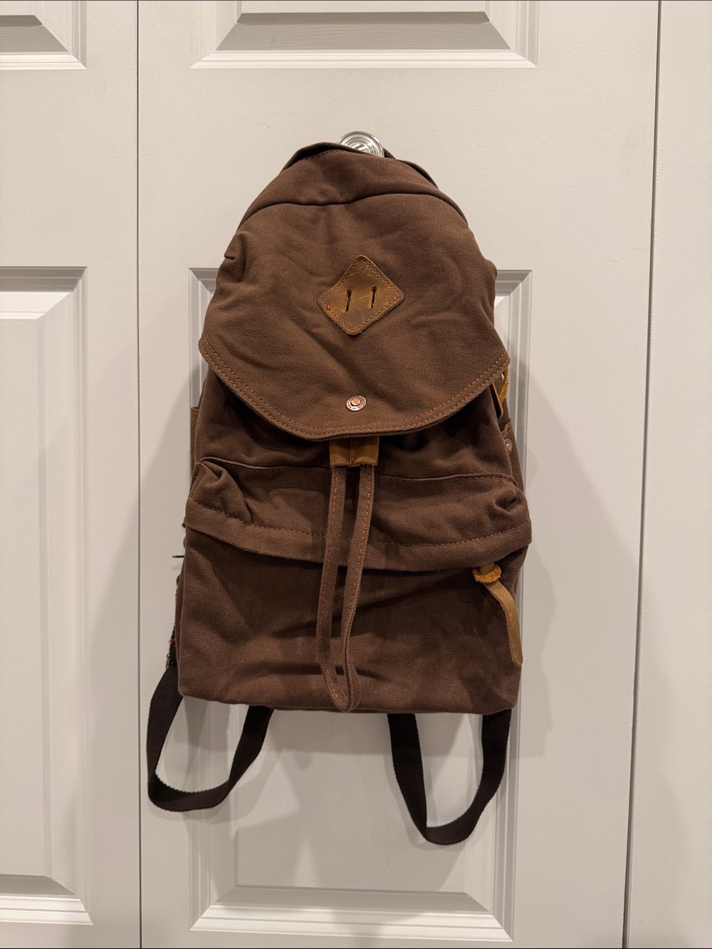 Brown Canvas Casual Backpack - Everyday Pack